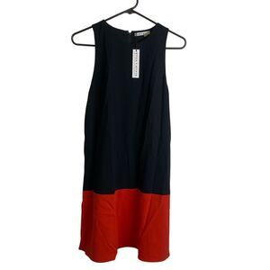 Alice and Oliva Dorma Colorblock Shift Dress Small Black Poppy Sleeveless NWT